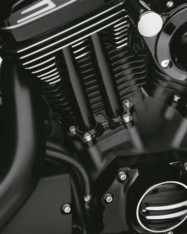 Harley Davidson Stößelblockabdeckungen Schwarz 4 Harley Davidson Stößelblockabdeckungen Schwarz – Bild 2