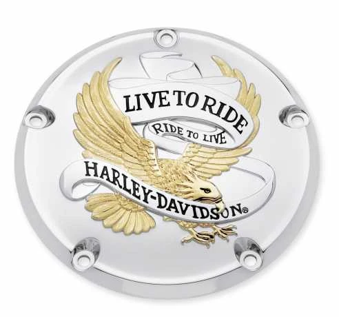 Harley Davidson Derby Deckel Live To Ride Gold 3 Harley Davidson Derby Deckel Live To Ride Gold