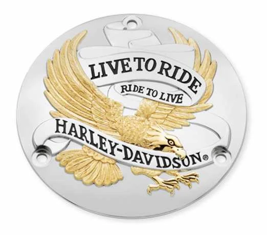 Harley Davidson Derby Deckel Live To Ride Gold 3 Harley Davidson Derby Deckel Live To Ride Gold