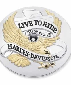 Harley Davidson Luftfilter-Zierblende Live To Ride Gold