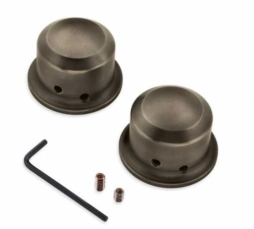 Harley Davidson Brass / Messing Achsmutter Cover Vorne 3 Harley Davidson Brass / Messing Achsmutter Cover Vorne