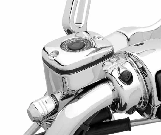 Harley Davidson Hauptbremszylinderabdeckung Vorn, Chrom 4 Harley Davidson Hauptbremszylinderabdeckung Vorn, Chrom – Bild 2
