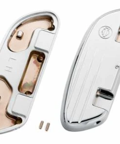 Harley Davidson Swept Wing Sozius Trittbrettwannen Grooved Chrom