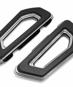 Harley Davidson Empire Sozius Trittbretter Schwarz Cut