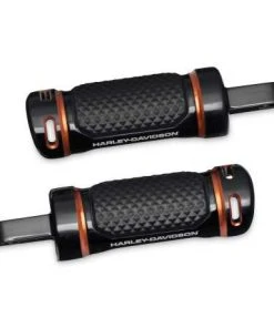 Harley Davidson Adversary Soziusfußrasten Schwarz/orange