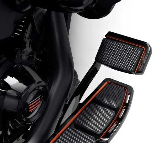 Harley Davidson Adversary Bremspedal Pad Groß Schwarz/orange 4 Harley Davidson Adversary Bremspedal Pad Groß Schwarz/orange – Bild 2