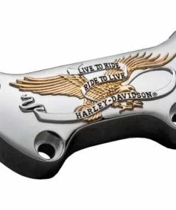 Harley Davidson Lenkerklemmstück Live To Ride Gold