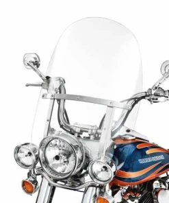 Harley Davidson Abnehmbare King-Size Windschutzscheibe 21" Klar & Polierte Streben