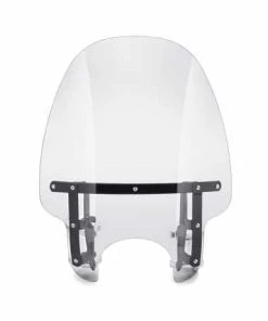 Harley Davidson Abnehmbare Kompakt-Windschutzscheibe 19" Klar & Schwarze Streben