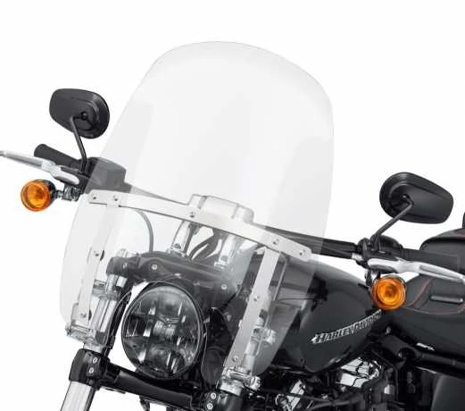 Harley Davidson Wind Splitter Quick-Release Compact Windschild 18" Klar & Poliert 4 Harley Davidson Wind Splitter Quick-Release Compact Windschild 18" Klar & Poliert – Bild 2