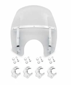 Harley Davidson Wind Splitter Quick-Release Compact Windschild 14" Leicht Getönt & Poliert