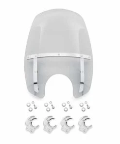 Harley Davidson Wind Splitter Quick-Release Compact Windschild 18" Leicht Getönt & Poliert