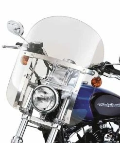 Harley Davidson Abnehmbare Kompakt-Windschutzscheibe 14" Leicht Getönt & Polierte Streben