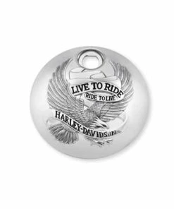 Harley Davidson Live To Ride Tankkonsolenklappe Chrom