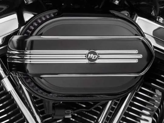 Harley Davidson Defiance Ventilator Luftfilter-Zierblende, Schwarz & Highlights 4 Harley Davidson Defiance Ventilator Luftfilter-Zierblende, Schwarz & Highlights – Bild 2