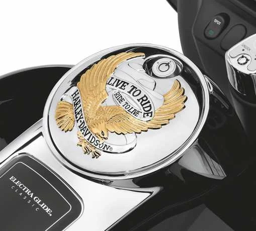 Harley Davidson Tankkonsolenklappe Live To Ride Gold 4 Harley Davidson Tankkonsolenklappe Live To Ride Gold – Bild 2