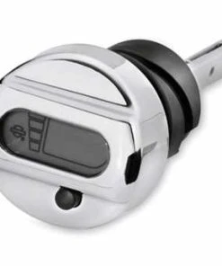 Harley Davidson Peilstab Für Ölstand & Öltemperatur Mit Beleuchtetem LCD Chrom