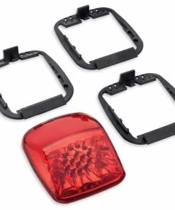 Harley Davidson Custom-LED-Rückleuchte Rotes Glas & Chrom Reflektor