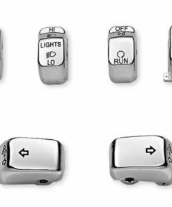 Harley Davidson Schalterkappen, Chrom