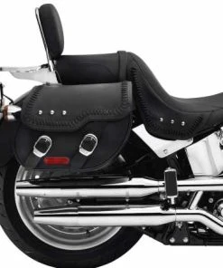Harley Davidson Leder-Satteltaschen Im Fat Boy Style