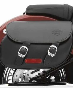 Harley Davidson Leder Satteltaschen Glatt