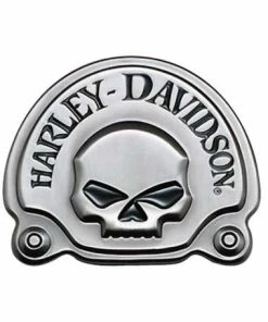 Harley Davidson Dekoratives Skull Medaillon Antiknickel 92 X 76mm
