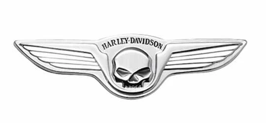 Harley Davidson Dekoratives Skull & Wings Medaillon 5" X 1.5" Chrom 3 Harley Davidson Dekoratives Skull & Wings Medaillon 5" X 1.5" Chrom