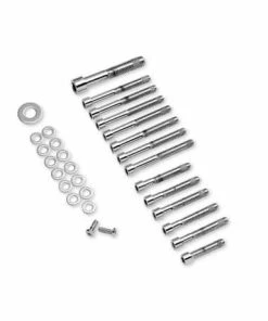 Harley Davidson Schrauben-Kit Getriebegehäuse & Ritzelabdeckung Vorn, Chrom