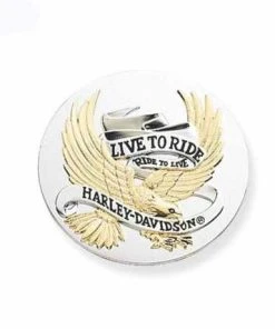 Harley Davidson Medaillon 3.5" Live To Ride Gold